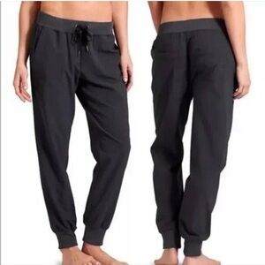 Athleta Stripe City Jogger Pants Flint Grey Size 8‎
